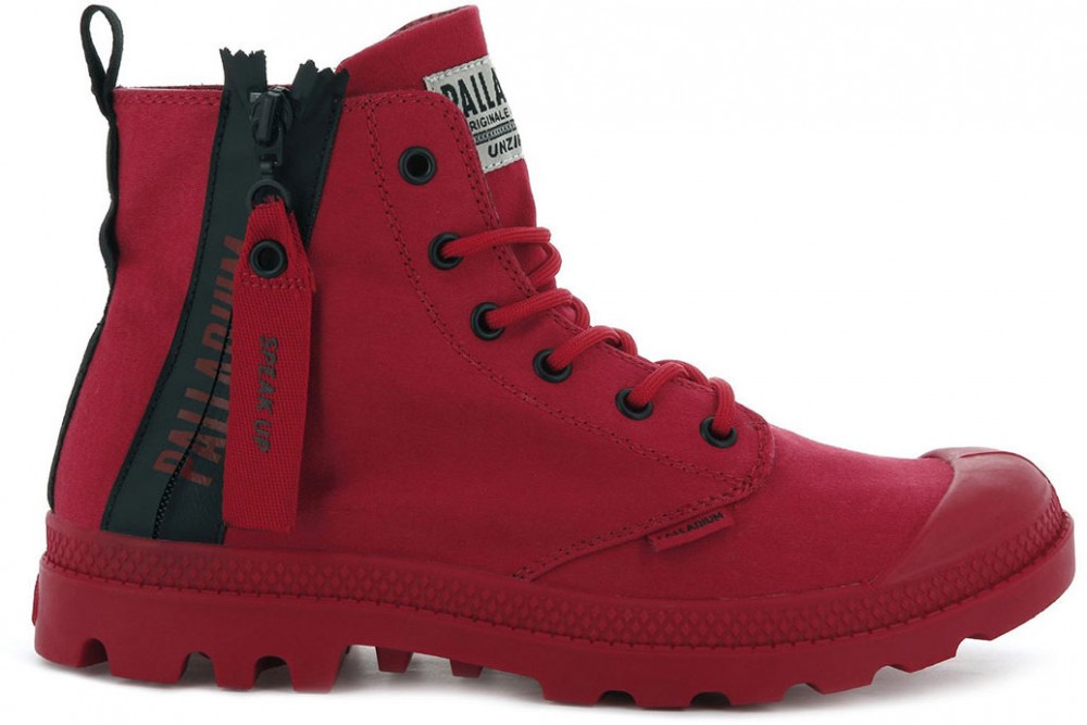 Palladium Boots Pampa Unzipped Red Salsa