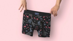 Saxx Vibe Boxer Brief Black Flamingo Beach galéria