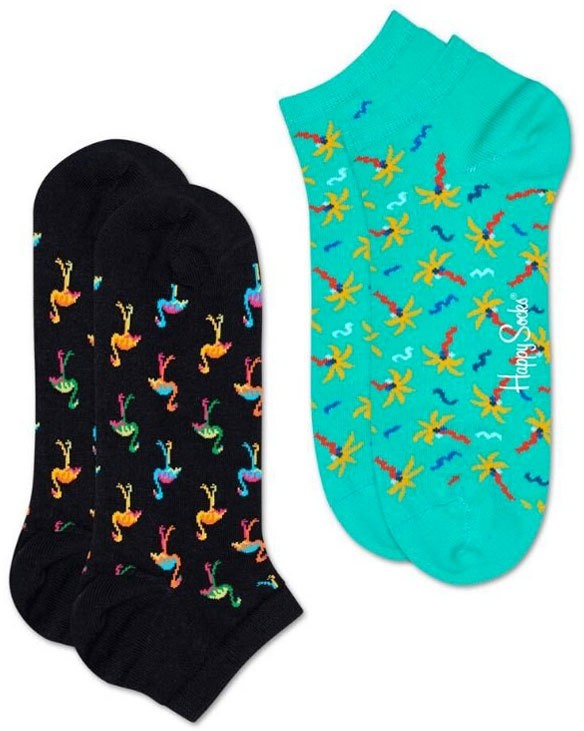 Happy Socks 2-Pack Flamingo Low Sock