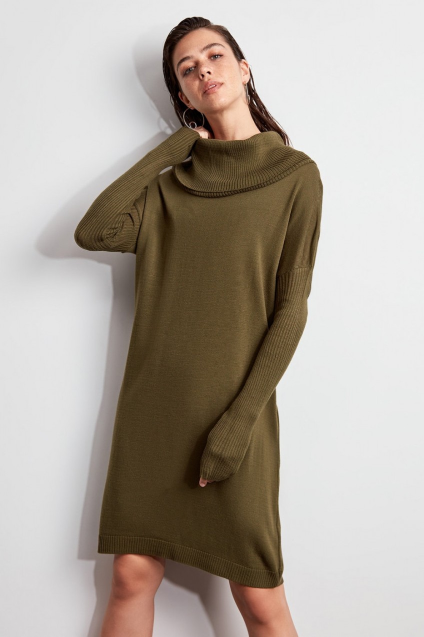 Trendyol Khaki Knitwear Dress