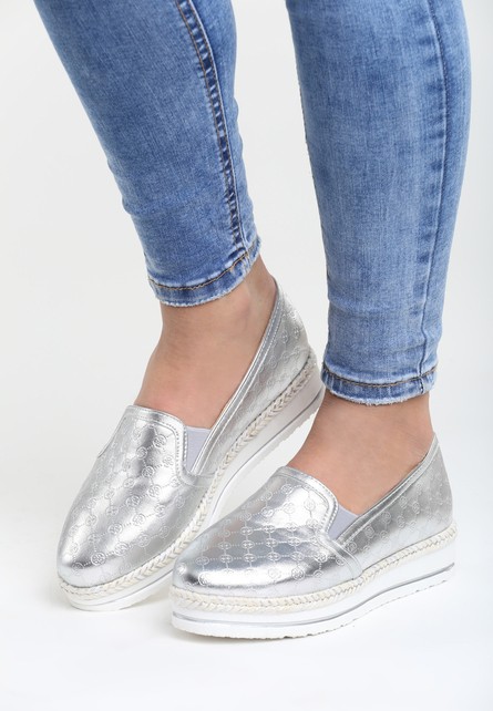 Rhea ezüst slip-on tornacipő