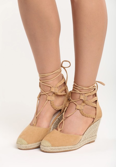 Cleo camel telt talpú espadrilles