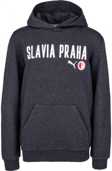 Puma Slavia Prague Graphic Hoody Jr DGRY Fiú pulóver, sötétszürke, méret