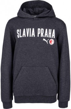 Puma Slavia Prague Graphic Hoody Jr DGRY Fiú pulóver, sötétszürke, méret galéria