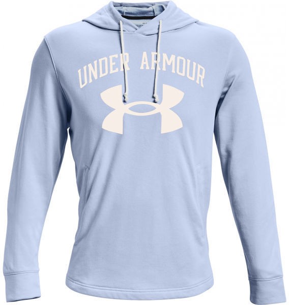 Under Armour RIVAL TERRY BIG LOGO HD Férfi pulóver, világoskék, méret