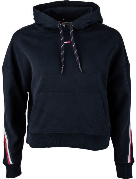 Tommy Hilfiger RELAXED TAPE HOODIE LS Női pulóver, sötétkék, méret