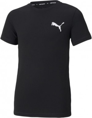 Puma ACTIVE SMALL LOGO TEE Fiú póló sportolásra, fekete, méret galéria