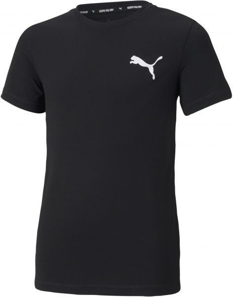 Puma ACTIVE SMALL LOGO TEE Fiú póló sportolásra, fekete, méret