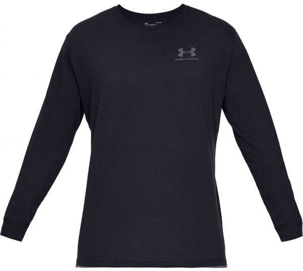 Under Armour SPORTSTYLE LEFT CHEST LS Férfi póló, fekete, méret