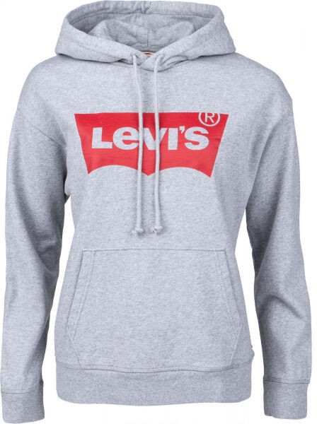 Levi's® GRAPHIC STANDARD HOODIE BATWIN Női pulóver, szürke, méret