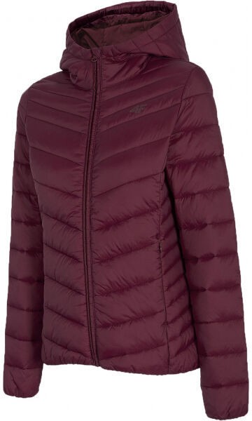 4F WOMENS JACKETS Női tollkabát, bordó, méret