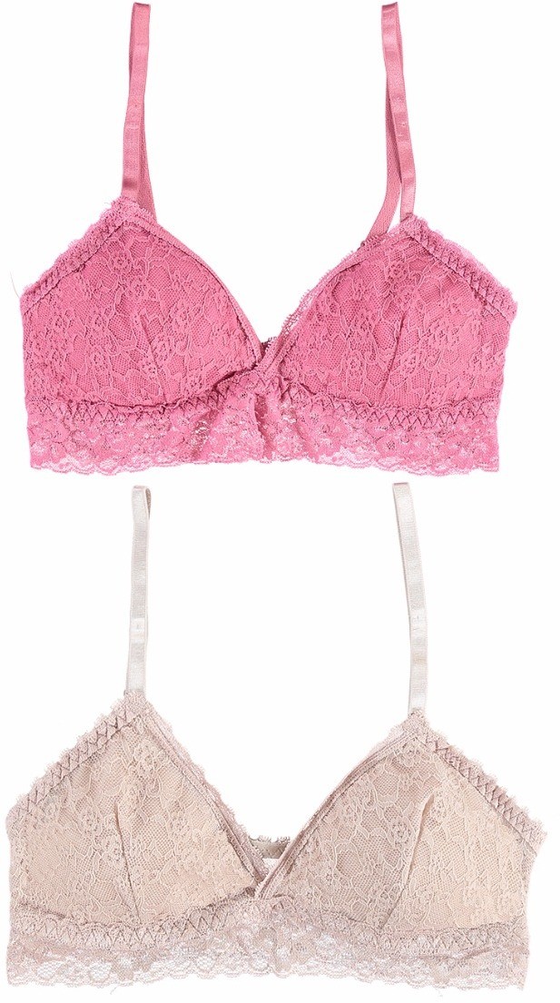 Rózsaszín + törtfehér bralette melltartó Two Good 2pack