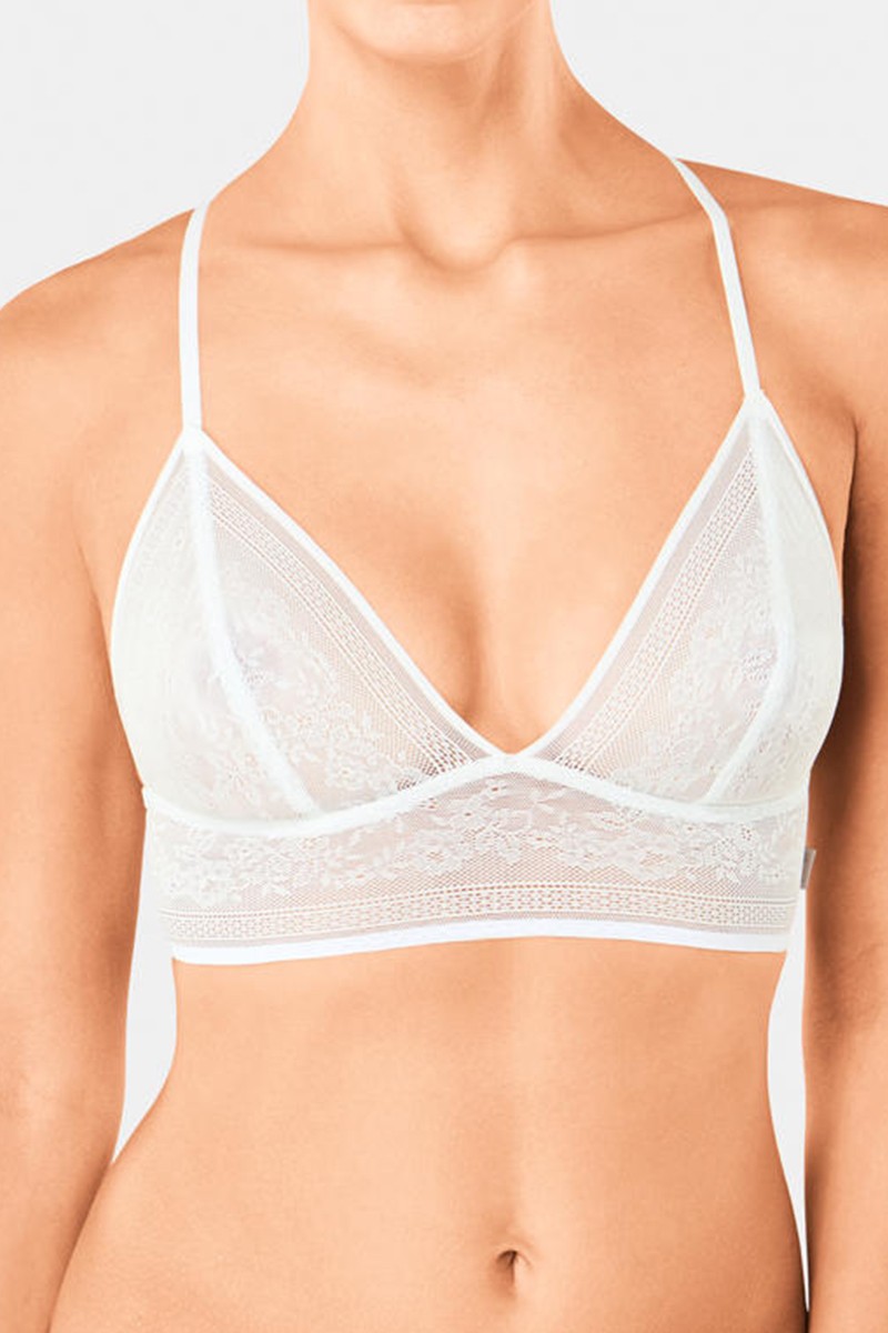 Törtfehér párnázatlan melltartó Zero Lace Bralette