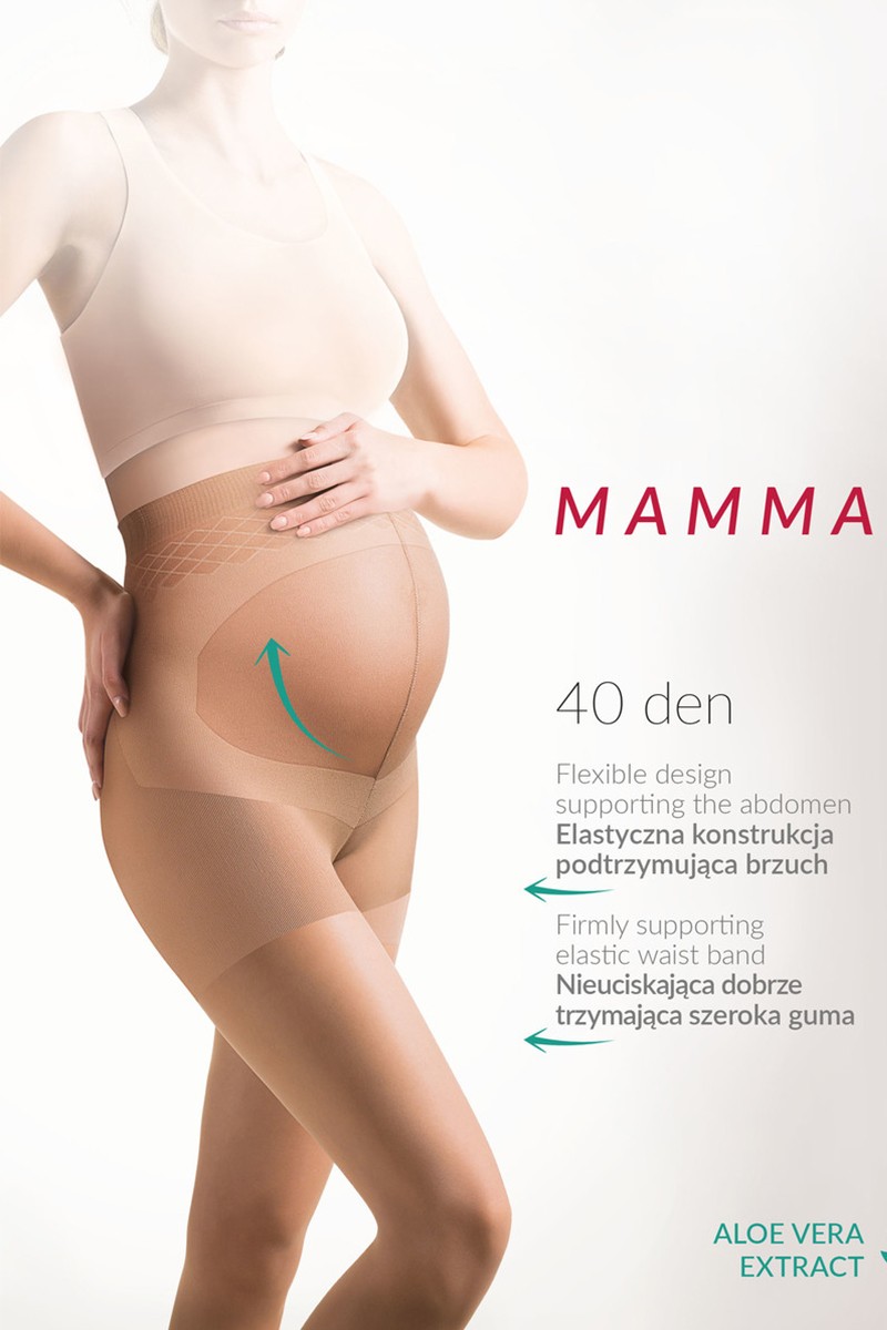 Testszínű kismama harisnyanadrág Mamma 40DEN