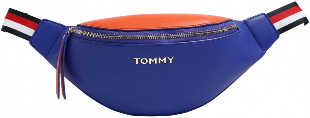 TOMMY HILFIGER Övtáska 'Iconic Tommy Bumbag'  kék / világos narancs