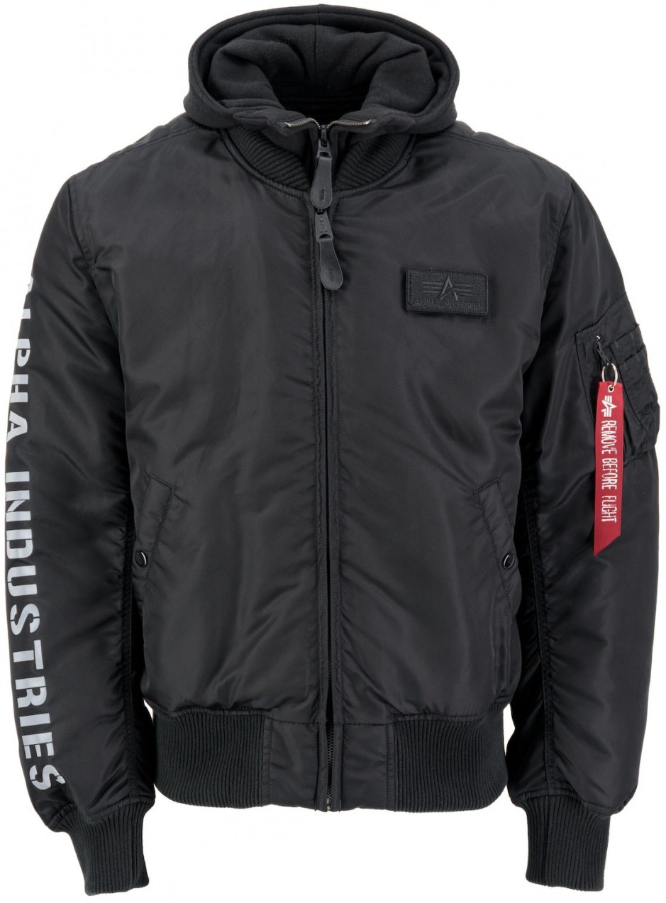 ALPHA INDUSTRIES Átmeneti dzseki 'MA-1 D-Tec SE'  fekete / fehér