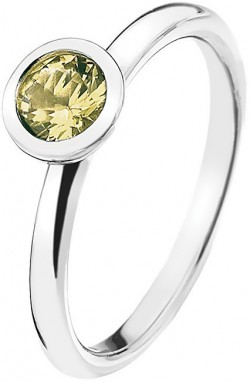 Hot Diamonds Emozioni Scintilla Peridot Nature ezüst gyűrű ER019 50 mm galéria