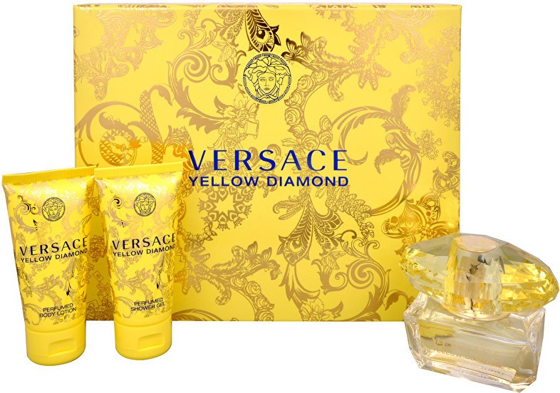 Versace Yellow Diamond - EDT 50 ml + testápoló 50 ml + tusfürdő 50 ml 