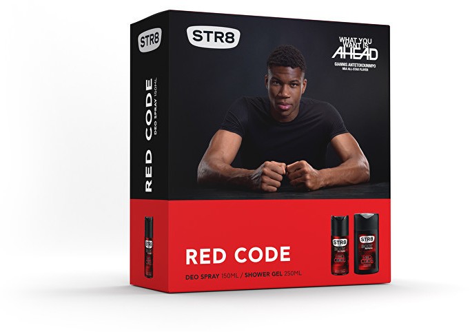 STR8 Red Code - dezodor spray 150 ml + tusfürdő 250 ml