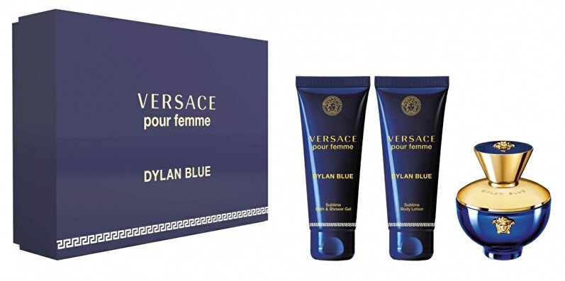 Versace Pour Femme Dylan Blue - EDP 50 ml + tusfürdő 50 ml + testápoló 50 ml