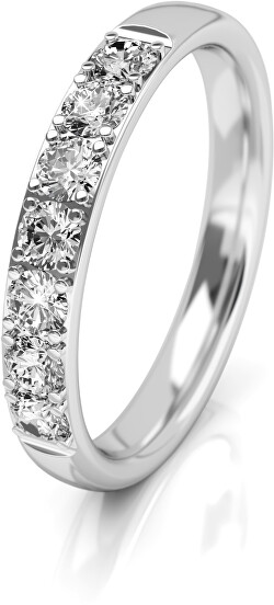 Art Diamond Női jegygyűrű, fehér arany cirkóniával AUGDR015 58 mm