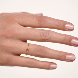 PDPAOLA Romantikus aranyozott ezüst gyűrű ROSÉ BLUSH AN01-192 56 mm galéria