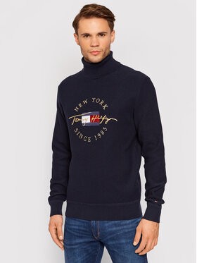 Tommy Hilfiger Garbó Icon Structure MW0MW19572 Sötétkék Slim Fit