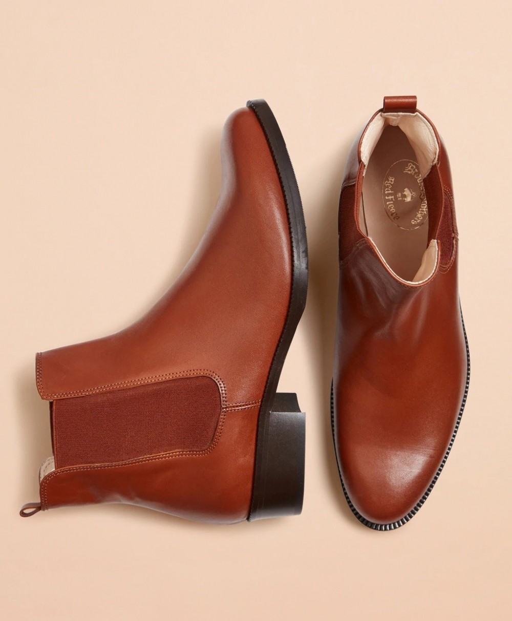 Bokacipő Brooks Brothers Leather Chelsea Boots