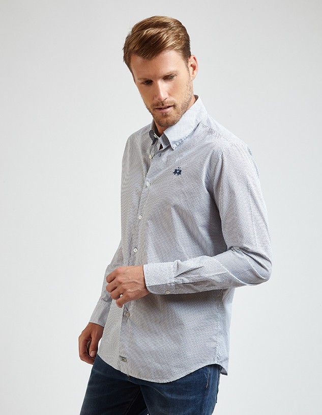 Ing La Martina Man All Over Poplin Shirt