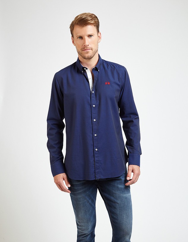 Ing La Martina Man Shirt L/S Poplin Stretch E