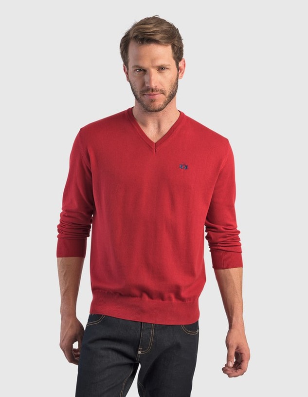 Pulóver La Martina Man Tricot V Neck Gg12