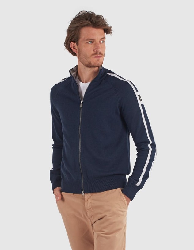 Pulóver La Martina Man Tricot Full Zip Gg.10 Lamb