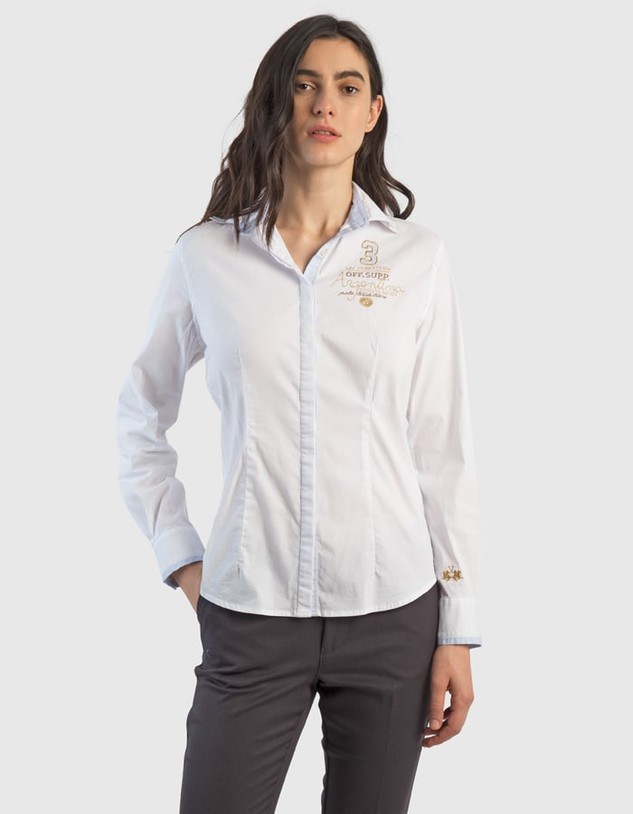 Ing La Martina Woman Shirt L/S Silky Poplin