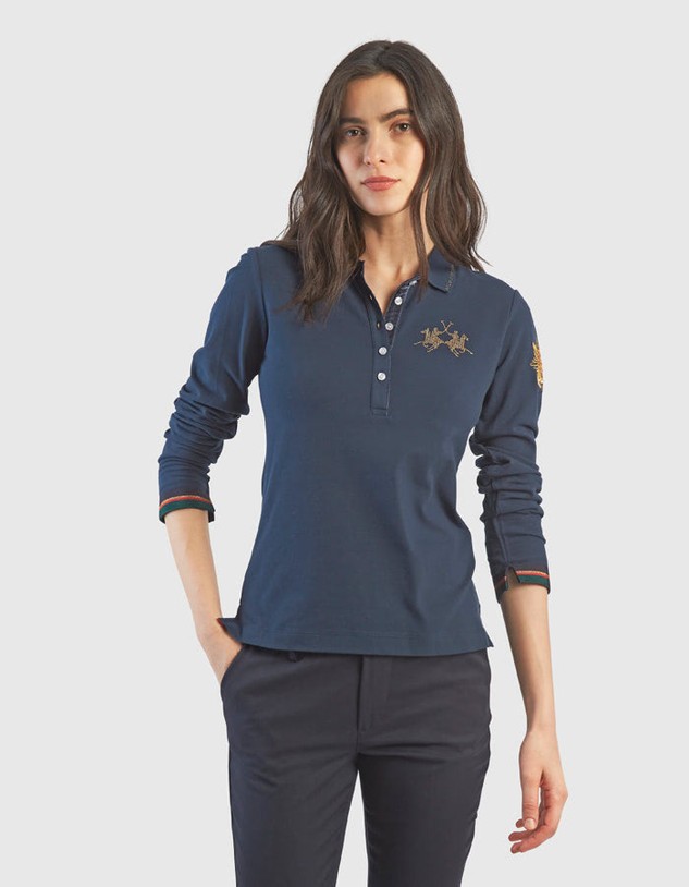 Póló La Martina Woman Polo L/S Piquet Stretch