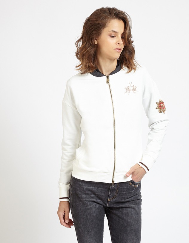 Melegítő Felső La Martina Woman Fleece Full Zip