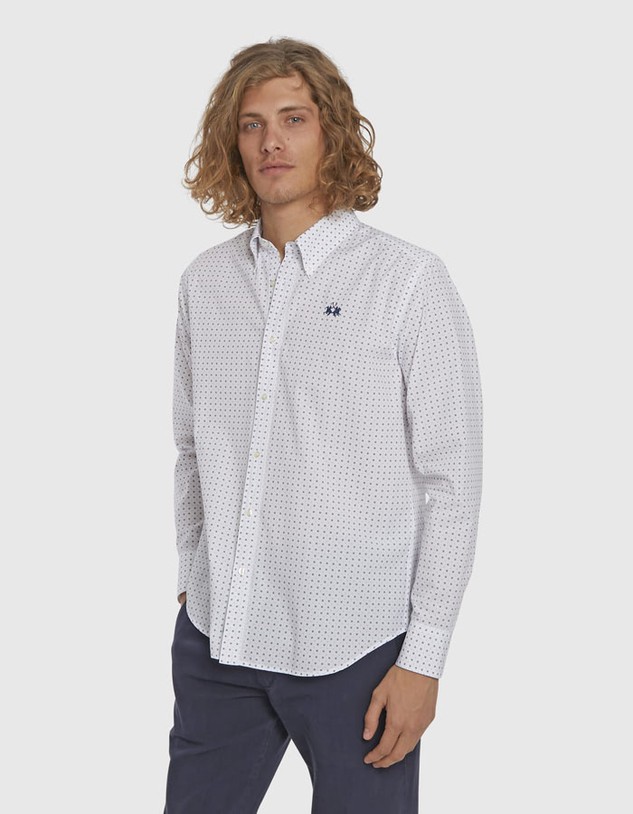 Ing La Martina Man Shirt L/S Printed Poplin