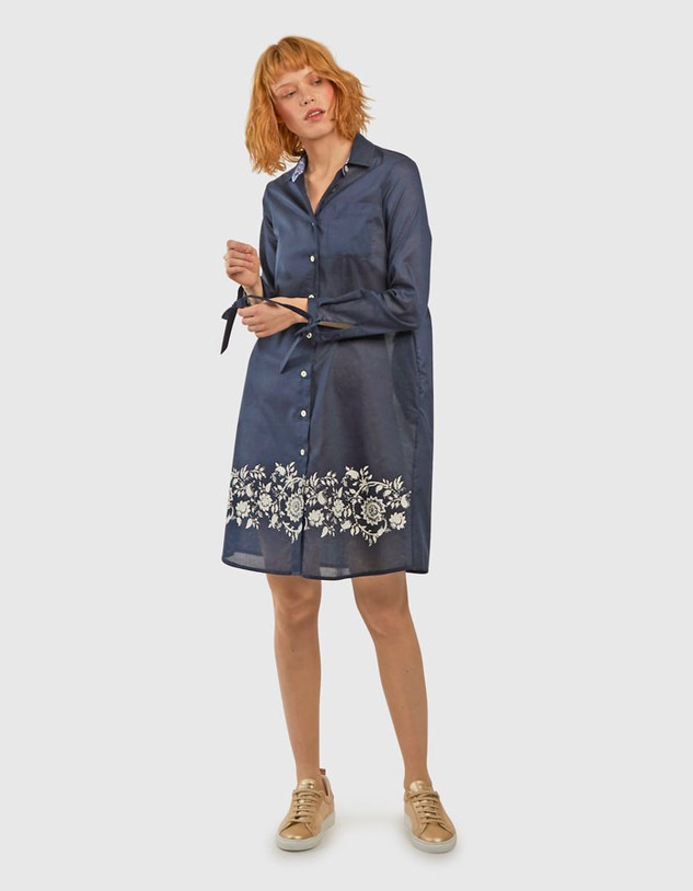 Ruha La Martina Woman Dress L/S Cotton Muslin