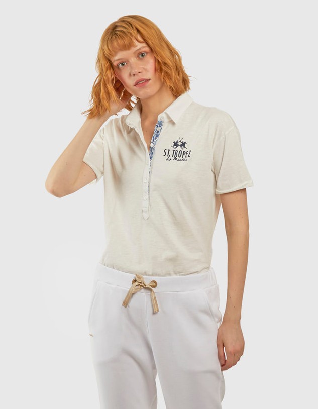 Póló La Martina Woman S/S Polo Slub Jersey