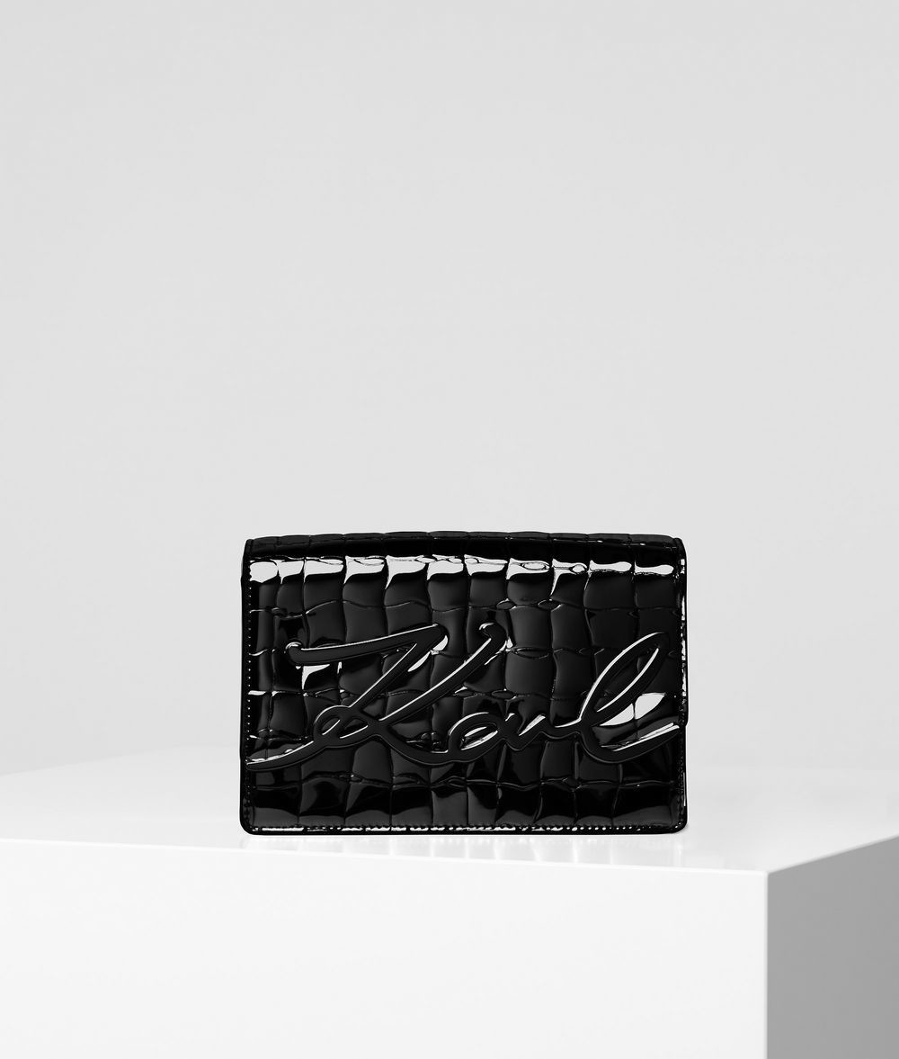 Retikül Karl Lagerfeld K/Signature Croco Shoulderbag