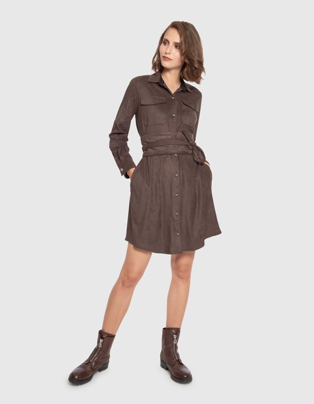 Ruha La Martina Woman Dress L/S Eco Suede