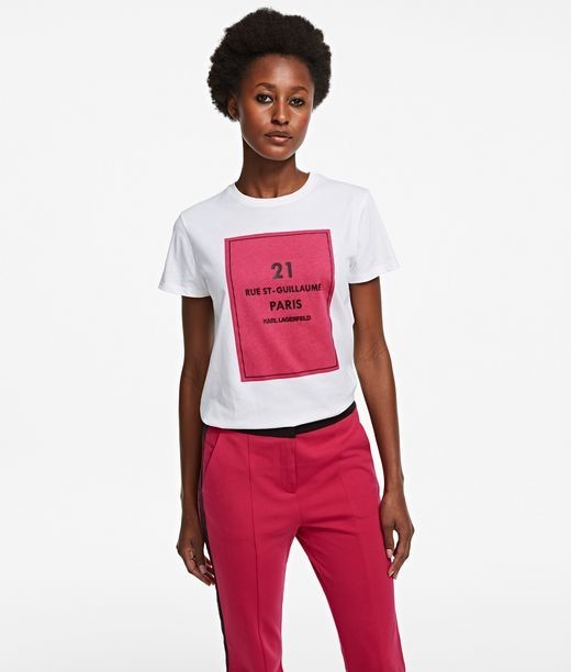 Póló Karl Lagerfeld Square Address Logo T-Shirt