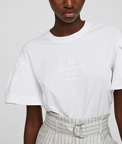 Póló Karl Lagerfeld Puffy Sleeve Top W/ Logo