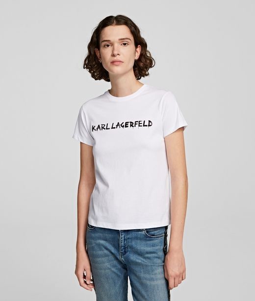 Póló Karl Lagerfeld Graffiti Logo T-Shirt