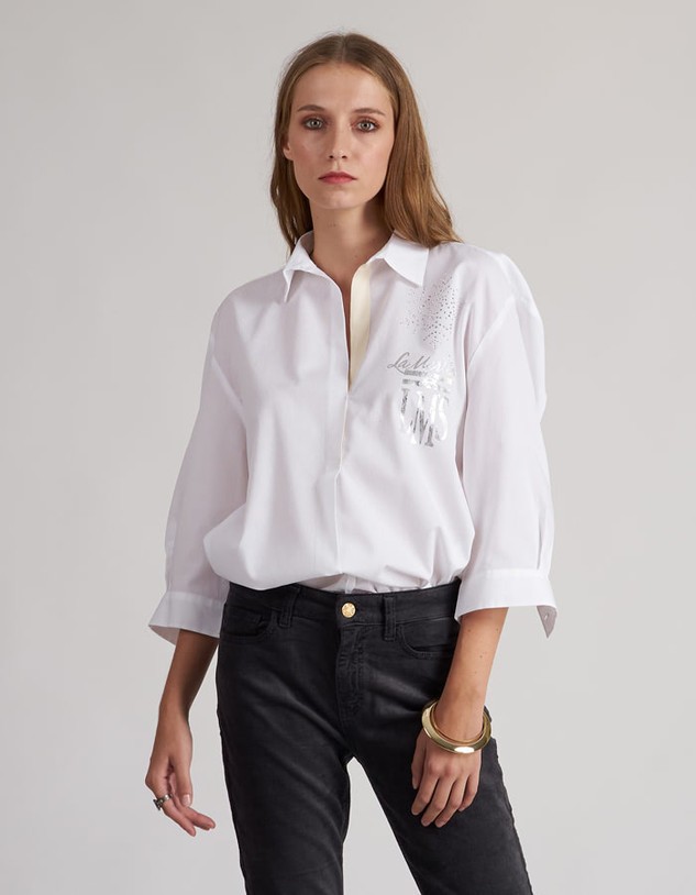 Ing La Martina Woman Shirt Long Sleeves Silky