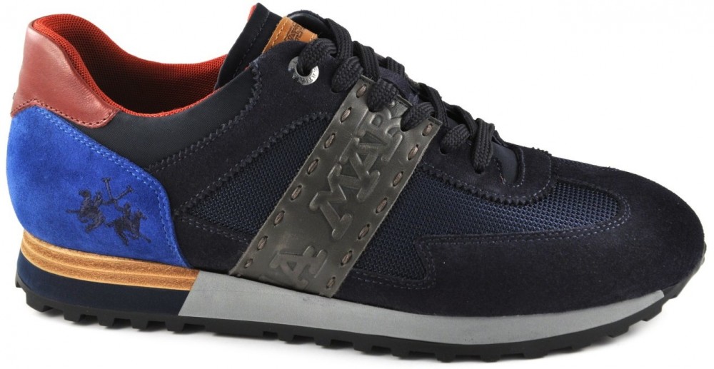 Sportcipő La Martina Man Shoes Suede - Tex Fabric Blue