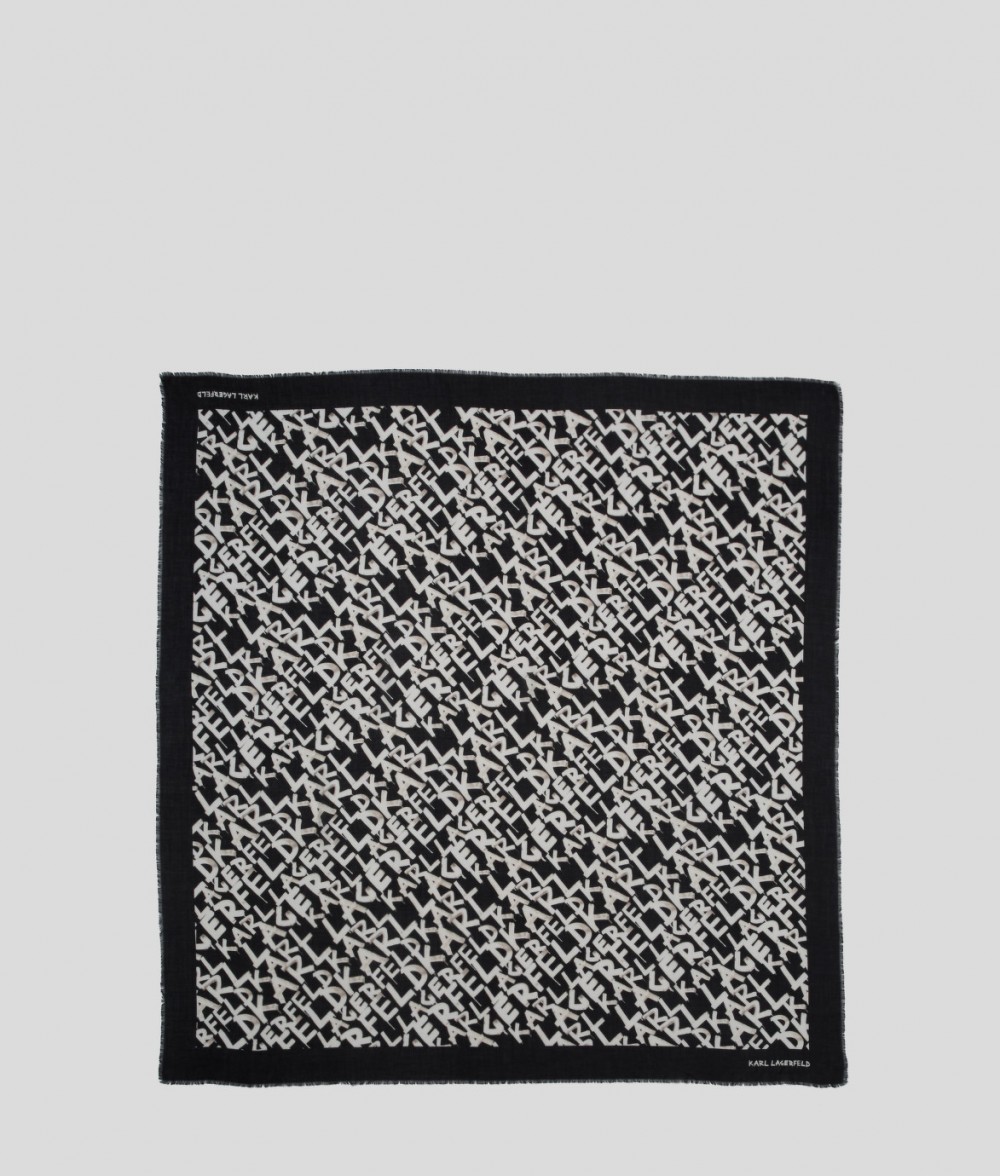 Sál Karl Lagerfeld Grafiti Aop Square Scarf