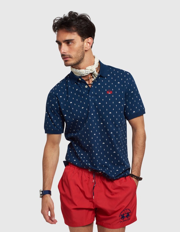 Póló La Martina Man Polo S/S Printed Piquet