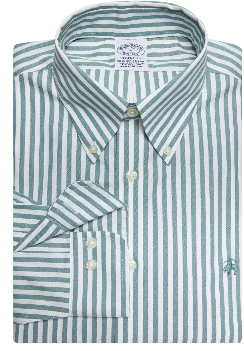 Ing Brooks Brothers Spt Ml Ni Stretch Pinpoint Stripes Regen Boldbnglbrttnblue