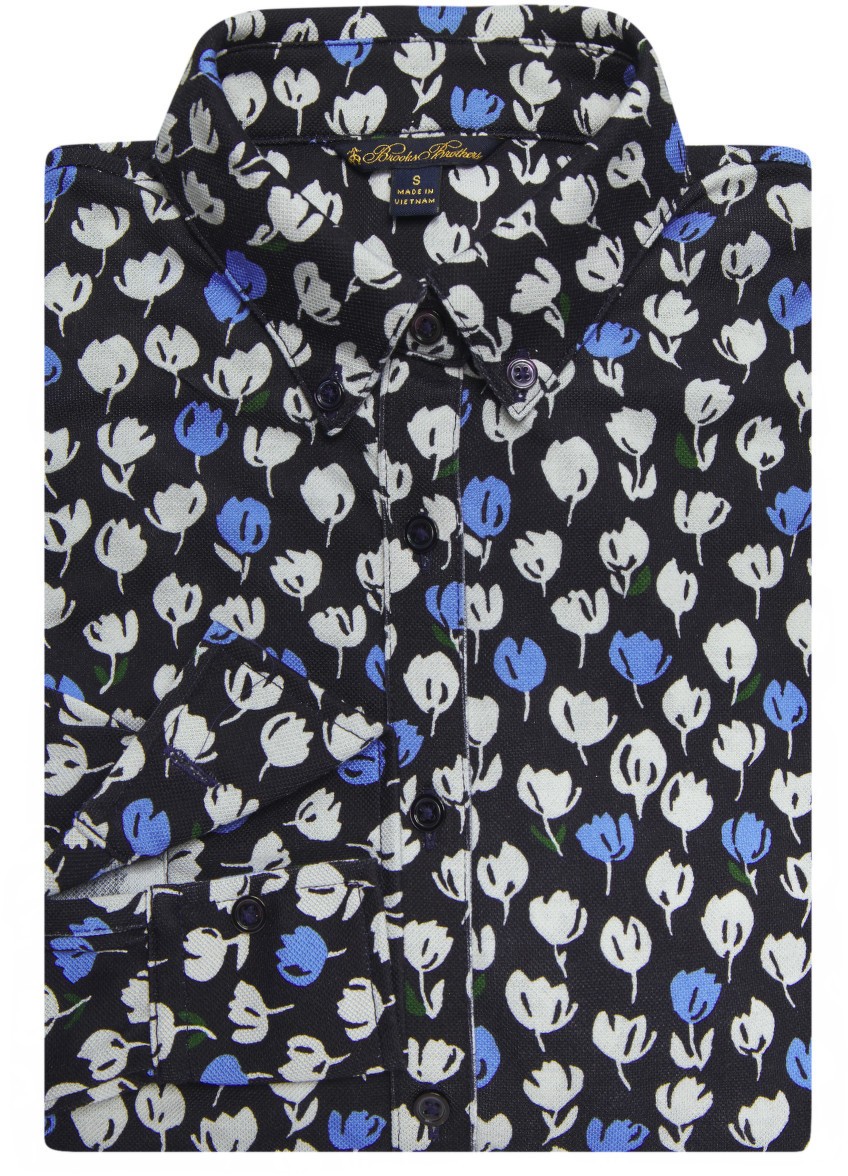 Ing Brooks Brothers Knt Premium Extra Fine Prt Graphictulips