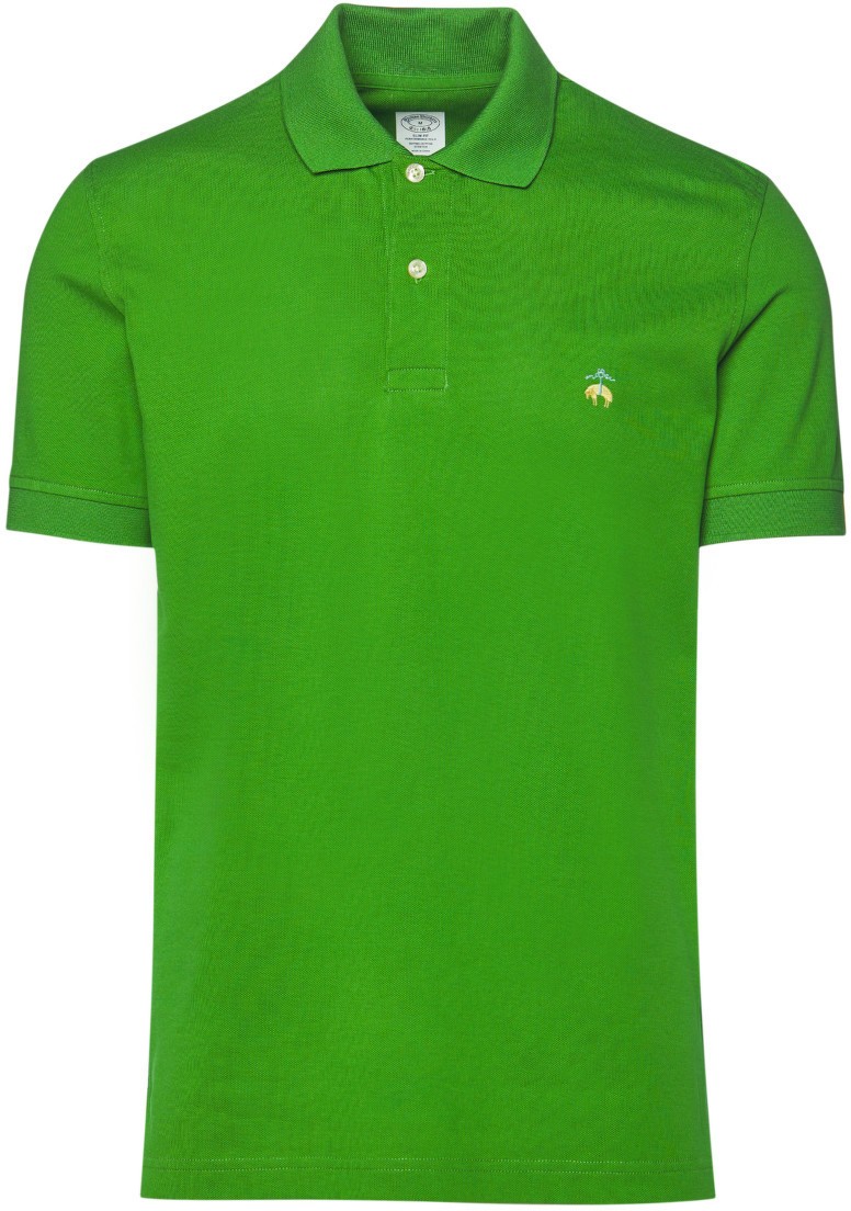 Póló Brooks Brothers Knt Ss Supima Stretch Polo Slim Mint Green